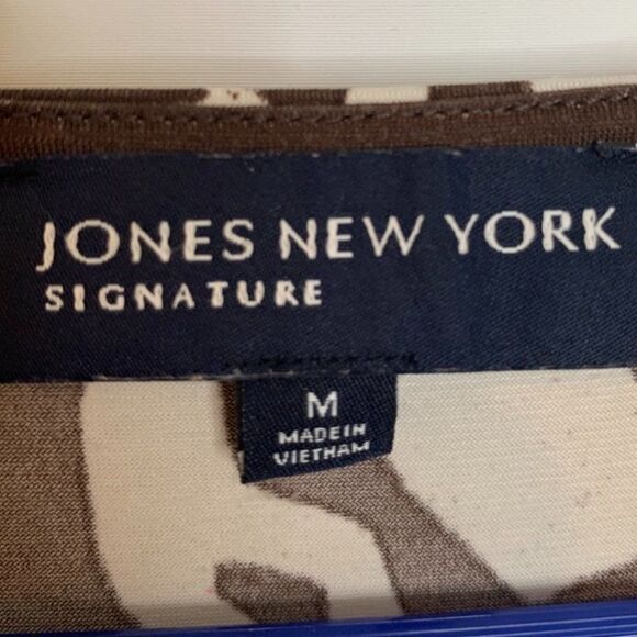 Jones New York Signature Large Leaf Print Midi Dress - Picture 4 of 7